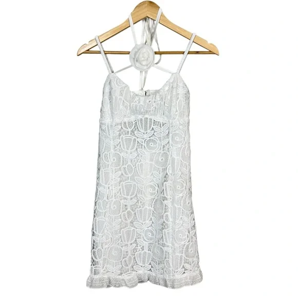 knee length dresses for ladies Summer Elegance Lace Romper- Ivory